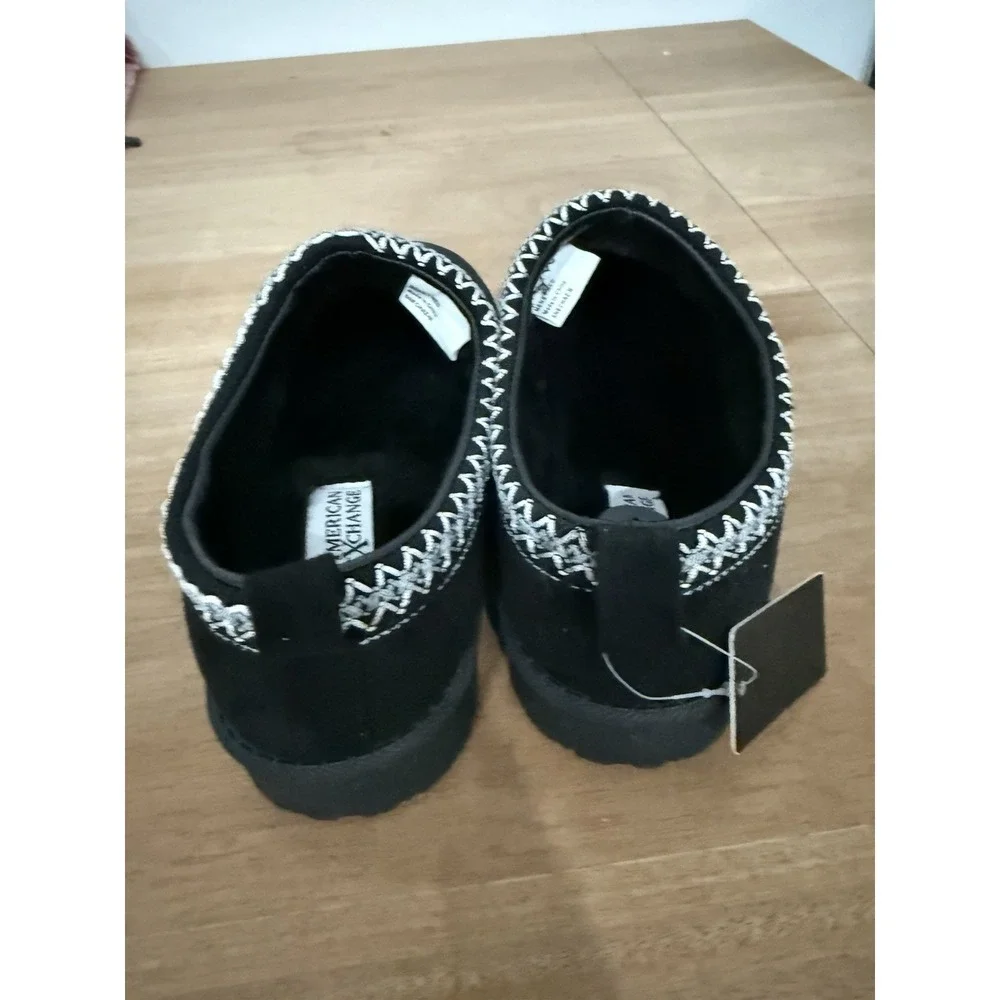 American Exchange Chaz Mens Black Slip On Casual Shoes Size 7‎ New Slipper Clog